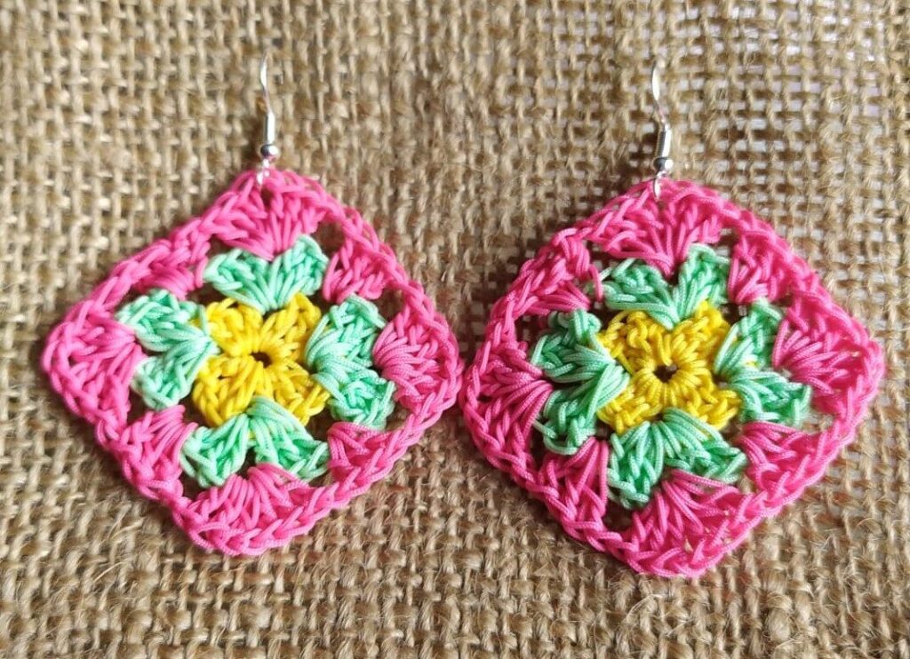 Cuadro multicolor ganchillo