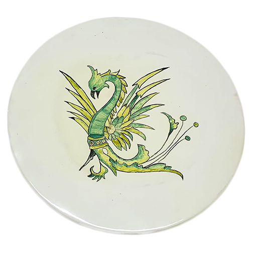 Plato-ceramica-dragon-verde
