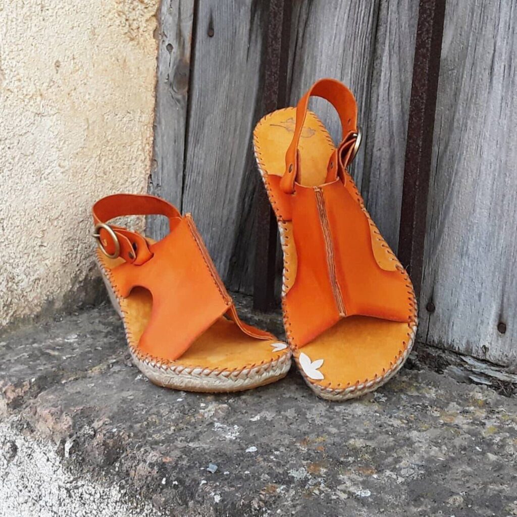 Zueco abierto bohemio_naranja